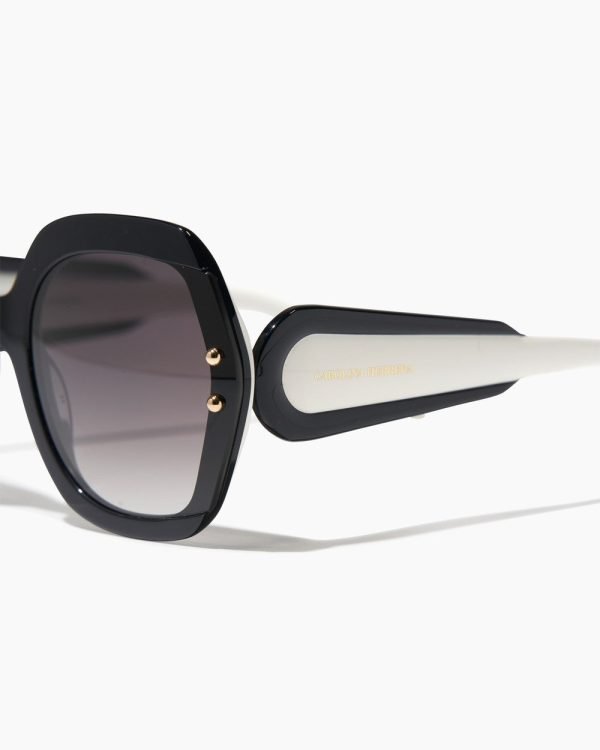 Hexagonal Frame Sunglasses with Contrast Temples - Imagem 2