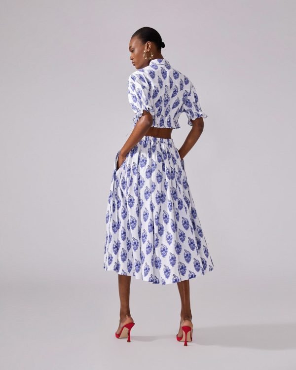 Camisa cropped com estampa em bloco floral - Imagem 3