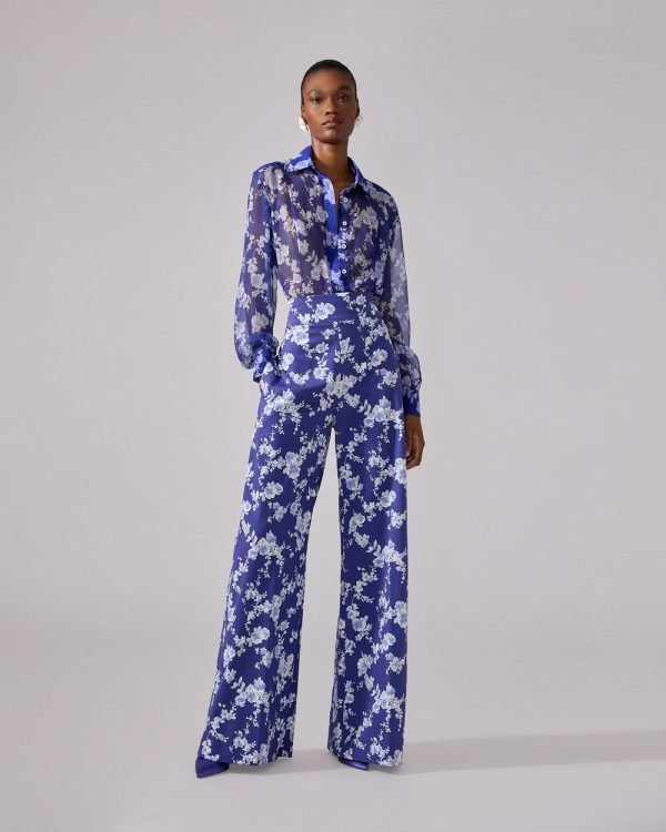 Calça pantalona com estampa floral - Imagem 2