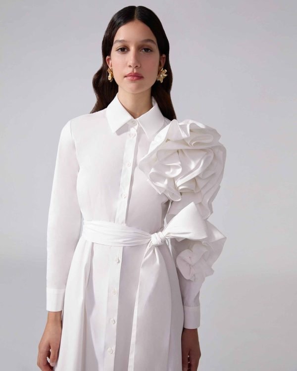 Chemise mídi com rosa - Imagem 4