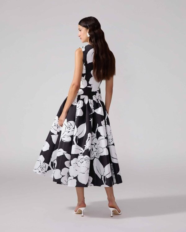 Vestido mídi com estampa floral - Imagem 3