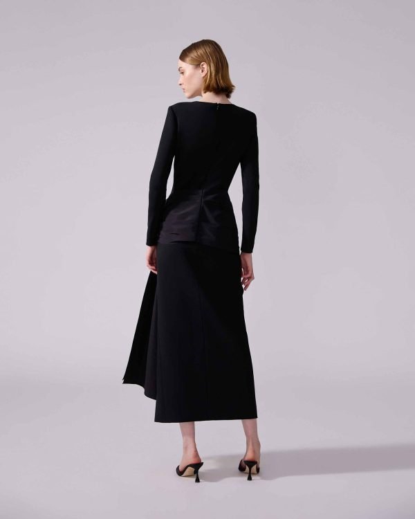Vestido mídi com faixa - Imagem 3