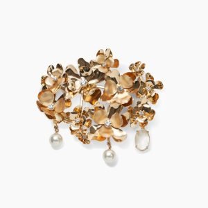 Broche de flor de metal