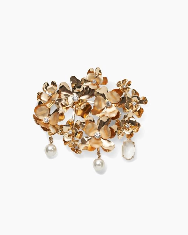 Broche de flor de metal