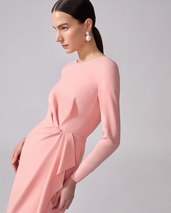 Vestido tubinho com detalhe drapeado na lateral - Imagem 4