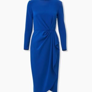 Vestido tubinho com detalhe drapeado na lateral