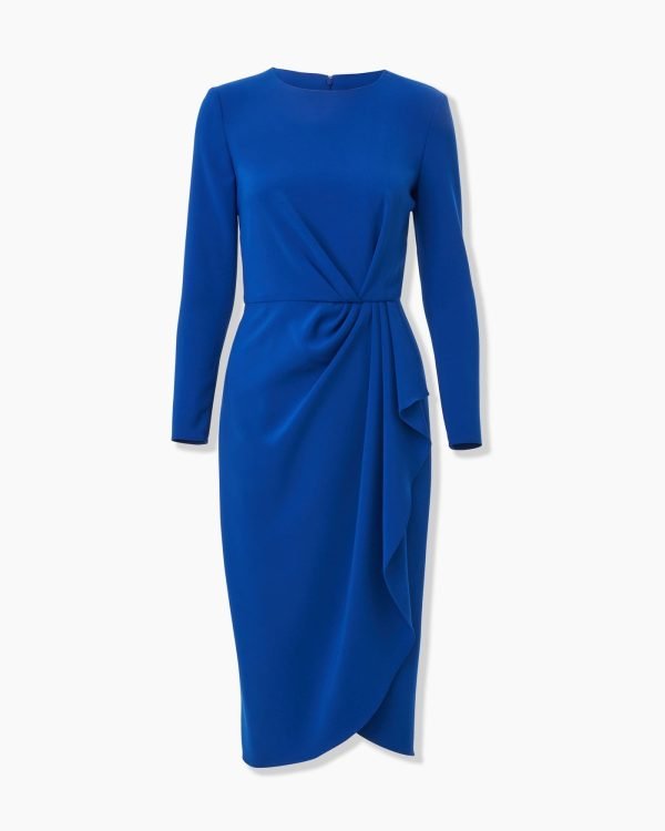 Vestido tubinho com detalhe drapeado na lateral