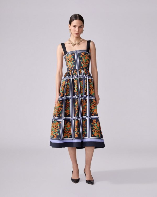 Vestido mídi com estampa floral - Imagem 2