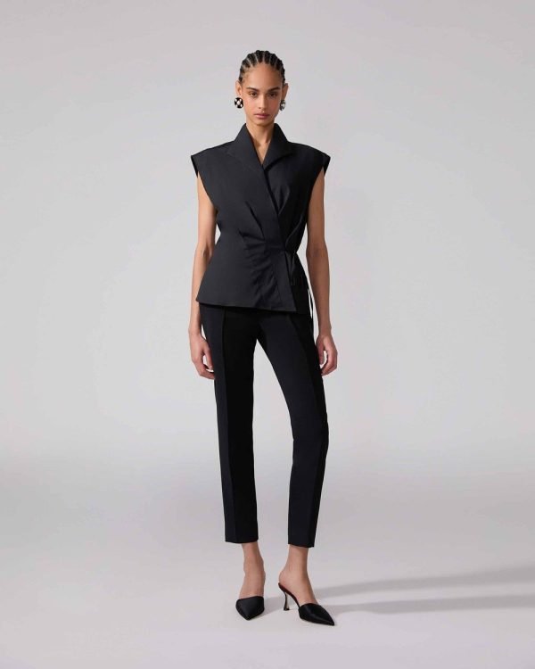 Blusa envelope sem mangas - Imagem 2
