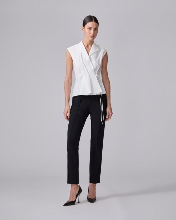 Blusa envelope sem mangas - Imagem 2