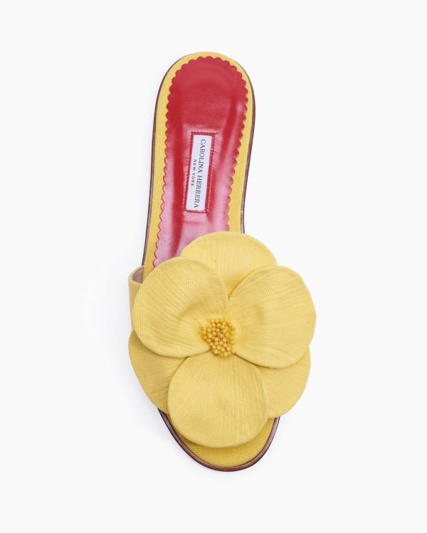 Chinelo slide Flora em canvas - Imagem 4
