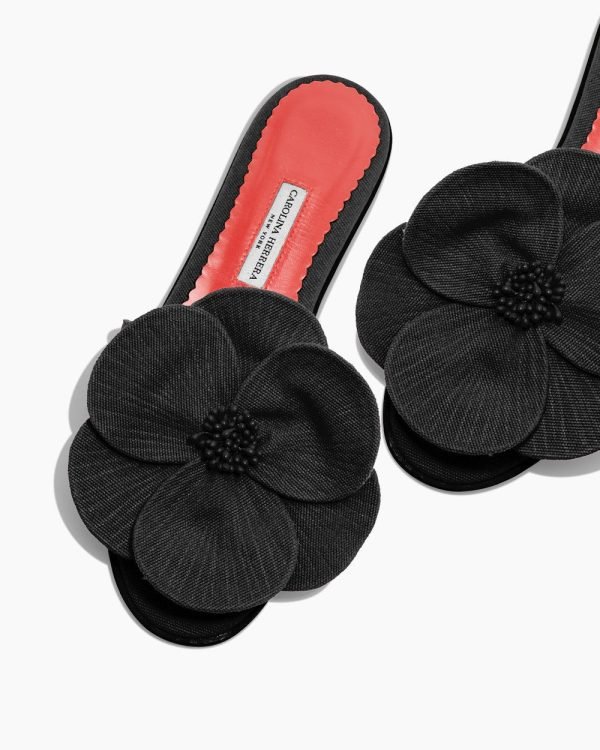 Chinelo slide Flora em canvas - Imagem 5