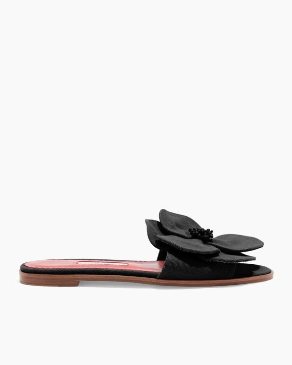 Chinelo slide Flora em canvas - Imagem 3